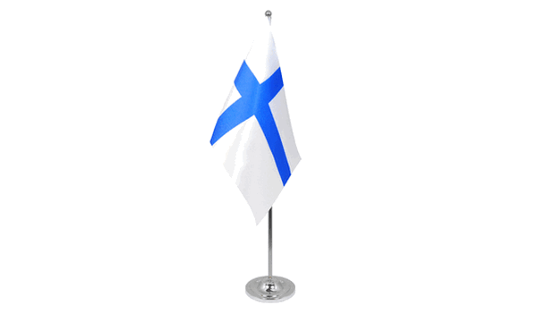 Finland Satin Table Flag